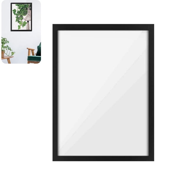 Magnetic Diamond Art Frame 30x40cm Outer Size, Inner Size 25x35cm Black Self-Adhesive Magnetic Picture Frame for Diamond Painting, Artwork, Photo Display Black