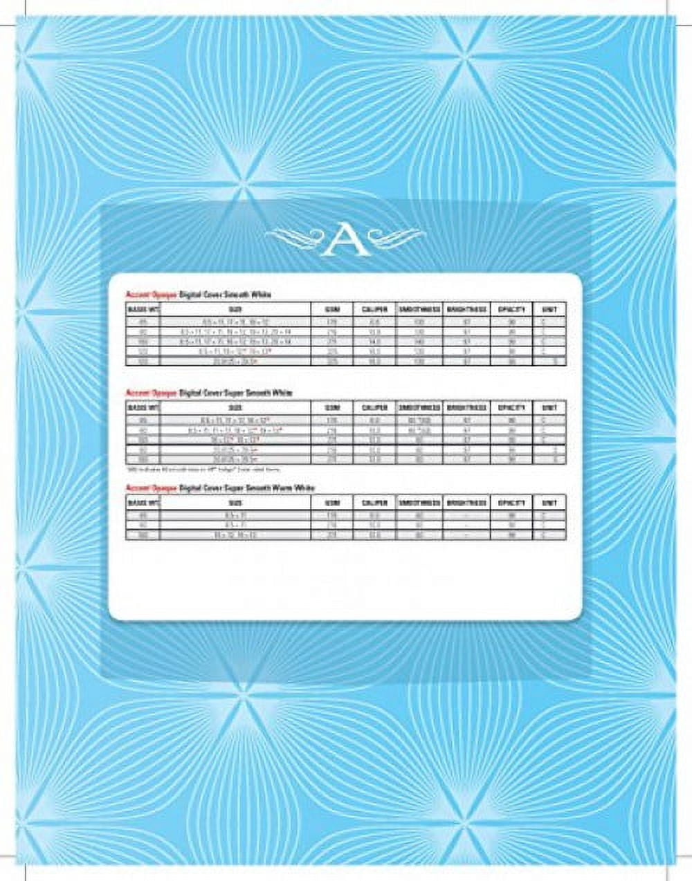 Accent Opaque, Smooth Cover White, 100lb, Ledger, 11 x 17, 97 Bright, 800 Sheets / 4 Ream Case, Made in The USA