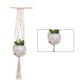 thumbnail image 3 of Yuarrent Cestas colgantes 100 hechas a mano, soporte para plantas, macramé, colgador de plantas, maceta para colgar en la pared interior, soporte para Jardín y Patio No.02 Yuarrent HA001777-02, 3 of 6