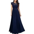 thumbnail image 3 of Uhndy Ladies Elegant Cut Out A-Line Evening Gowns Wedding Party Dresses Women's Long Chiffon Lace Evening Formal Party Ball Gown Prom Bridesmaid Dress, 3 of 5