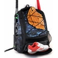 thumbnail image 3 of WOLT | Youth Baseball Bag Backpack--Youth Boys Equipment Oxford Fabric - New Camoblue, 3 of 8