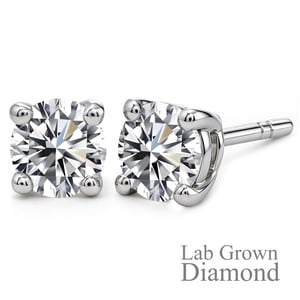 JeenMata Lab Grown Diamond Stud Earrings 0.50 Carat