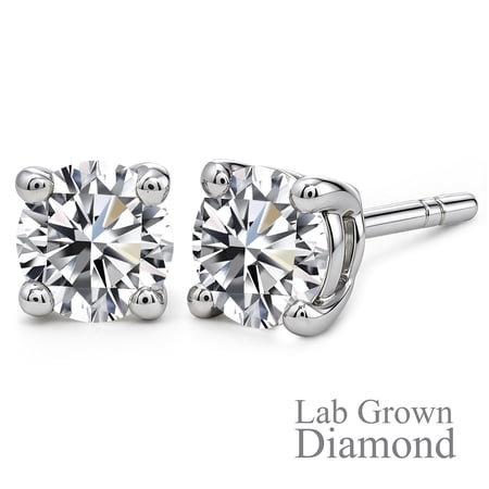 JeenMata Lab Grown Diamond Stud Earrings 0.50 Carat