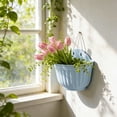 thumbnail image 5 of HuiXinOu Indoor Outdoor Wall Mounted Planters with Drainage Holes, Decorative Hanging Plant Pots for Balcony, Terrace, Patio and Home Greenery Display, Sturdy Wall Planter, 5 of 6