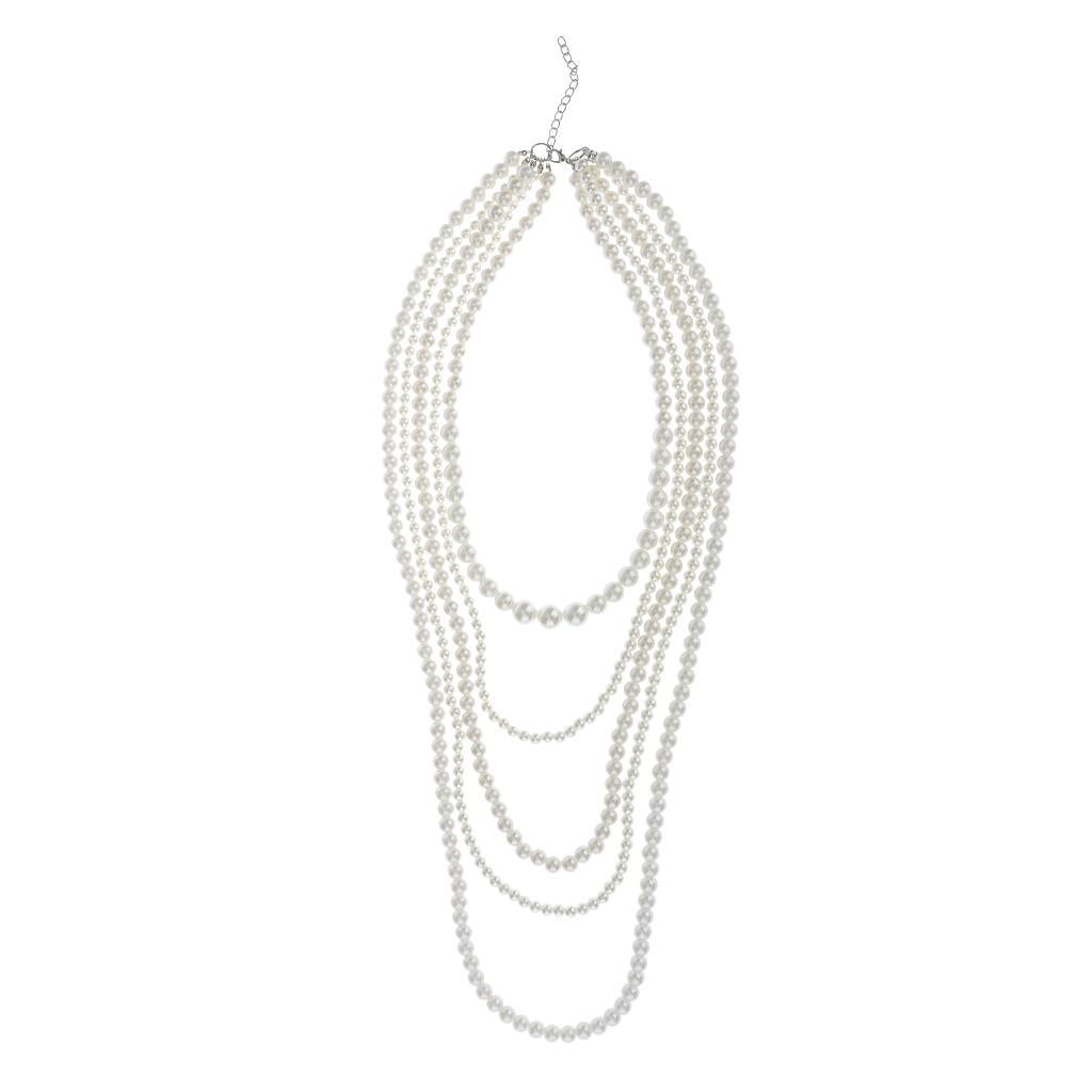 Details about   Vintage Seed Bead Collar Long White Bead Tassel Necklace