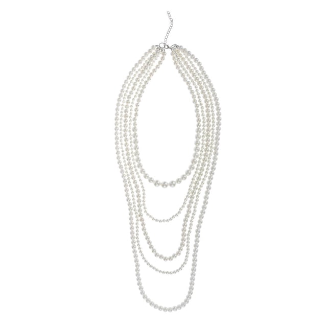 Esquirla Collier de Mode Multicouche Art Perle Collier Rétro Ras du Cou Décoration de Mode