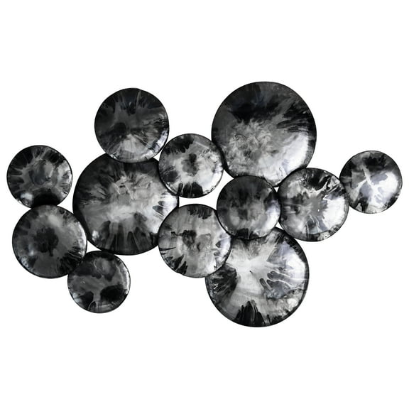 Empire Art Direct ADM-5006-2848-R Obsidian Hand Painted Etched Metal Wall Sculpture