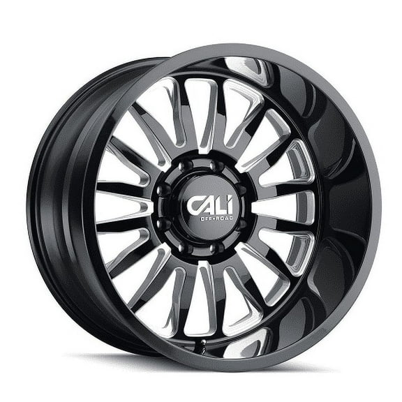 Cali Off-Road Summit-9110 20X9 8X165.1 0Et 125.2Cb Gloss Black/Milled Spokes