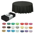 thumbnail image 4 of QUTETN 12pack Heavy Duty Round Plastic Table Cover  Premium Plastic Tablecloth  Disposable Table Covers Plastic Tablecloth, 4 of 6
