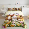 thumbnail image 2 of Manfei Guinea Pig Comforter Sets Full Size,Pet Animal Comforters & Duvets,Colorful Flower Daisy Bedding Full Comforter Set,Super Cozy Bedroom Decoration Reversible,3-Piece, 2 of 8