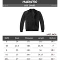 thumbnail image 6 of MADHERO Men's Lightweight Bomber Jacket Classic Zip Up Baseball Flight Jacket Casual Windbreaker Outerwear with Arm Pocket, 6 of 6