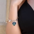 thumbnail image 5 of Girls Are Strong Luxury Bangle - Heart Bangle Bracelet - Silver/Gold color, Personalized Engraving Option, 5 of 5