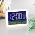 thumbnail image 4 of LCD Large Color Screen Alarm Clock Electronic Desk Home Decoration for Bedroom Use (White ), 4 of 8