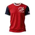 thumbnail image 2 of England 2026 Soccer Cup Fan Jersey for Men, Short Sleeve Crew Neck Shirt with Red & White Cross Pattern, Breathable Athletic Top, 1 PC Wine S, 2 of 4
