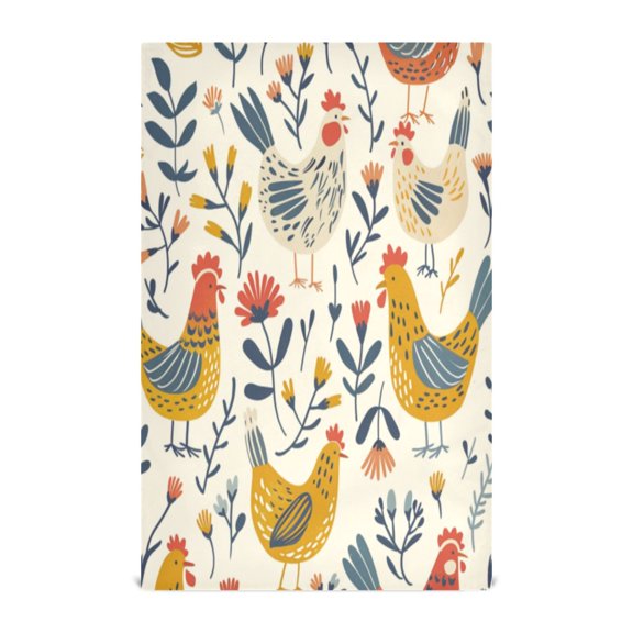 Kitchen Towel 28x18 Inches x1，Plate Towel, Decorative Towel, Napkin, Tea Towel Tea Towels For Kitchen Dish Cloths & Dish Towels Colorful Cartoon Chicken