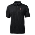 thumbnail image 2 of Men's Cutter & Buck Black Greenville Drive Virtue Eco Pique Tile Print Recycled Polo, 2 of 3