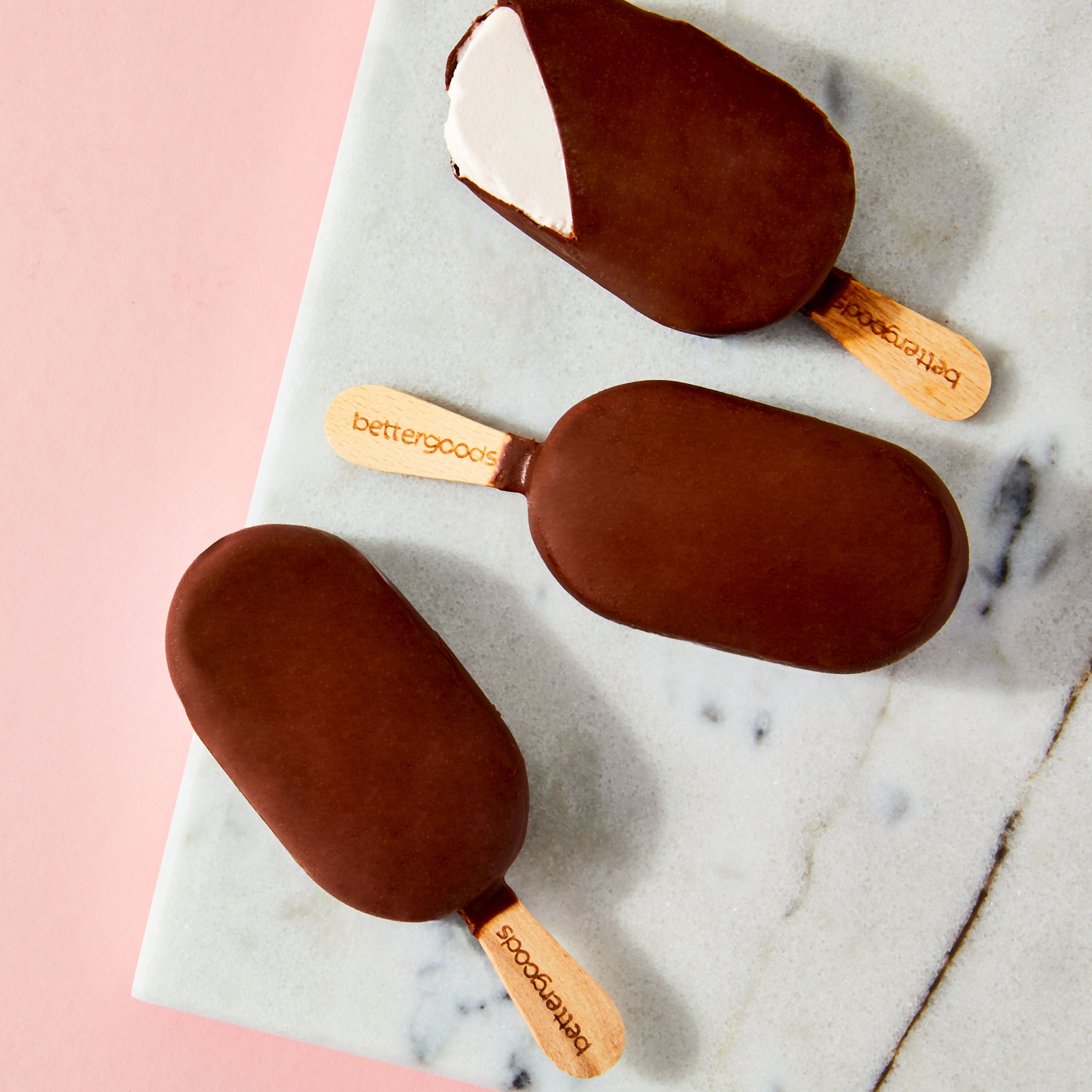 bettergoods Milk Chocolate Dipped Strawberry Ice Cream Bars, 3 fl oz, 3 Pack