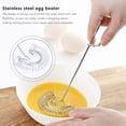 thumbnail image 3 of 2 Pieces Whisk Egg Small Whisk Whipper Stainless Steel Egg Whisk Flat Spring Coil Whisk Egg Frother, Milk and Egg Beater,2 * Whisk Egg,Silver, 3 of 8