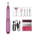 thumbnail image 1 of Taladro eléctrico para uñas de gel acrílico, lima de uñas eléctrica portátil, kit de manicura y pedicura con brocas y bandas de lijado., 1 of 3