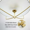 thumbnail image 4 of Modern Gold Chandelier Light 3-Light Drum Shade Pendant Light Fixture for Dining Room, 4 of 7