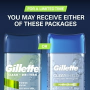 Gillette Antiperspirant Deodorant for Men, Clear Gel, Power Rush, 3.8 oz