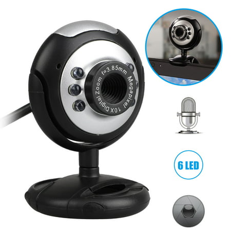 EEEkit 1.2 Megapixel Full HD Webcam, USB PC Webcam With 6 LED Light, Microphone Built In Camera, Built-in Mic, US,