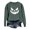 Grey [Halloween Shirts for Women Clearance Sales], variant on WEIWEN Halloween Sweatshirt for Women 2026 Funny Pumpkin Face Printed Crewneck Long Sleeve Tops Women's Clothing Dressy Casual Fall Outfits for Women Sweaters Green, S