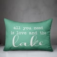 thumbnail image 2 of Creative Products All you need is love and the lake script mint 14x20 Indoor / Outdoor Pillow, 2 of 2