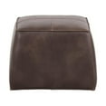 thumbnail image 4 of Sunpan Aspen 21" Square Modern Faux Leather Ottoman in Havana Dark Brown, 4 of 5