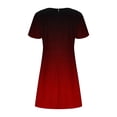 thumbnail image 6 of Bovxnpu Summer Dresses for Women, Short Sleeve T Shirt Casual Midi Dresses, Women's V-Neck Short Sleeve Printing Dresses Elegant Casual Comfortable All Occasio Dress, 6 of 7