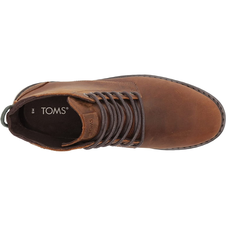 NEW TOMS men\'s waterproof lace up boot in brown Men main image 4