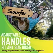 Swurfer Treeskate Undawadda Stand Up Skating Swing, Wooden Outdoor Swing for Kids and Adults