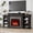 70in, Black, variant on LGHM 80" TV Stand with 30" Electric Fireplace, Fireplace with Mantel, Farmhouse Entertainment Center for TVs up to 90", Black