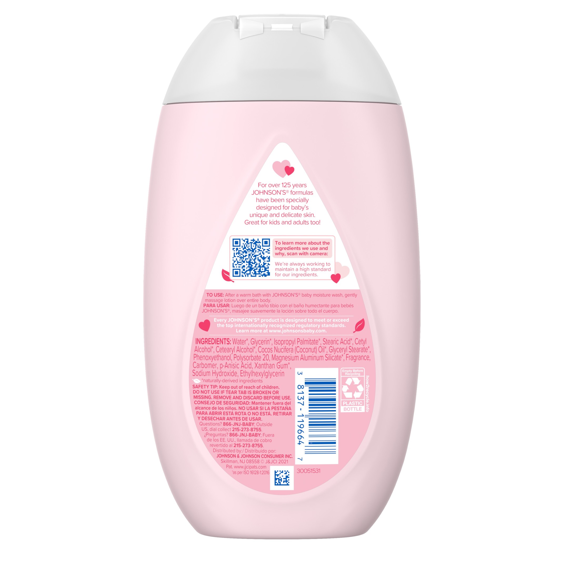 Johnson's Moisturizing Pink Baby Lotion with Coconut Oil, 13.6 fl. oz - image 3 of 3