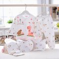 thumbnail image 4 of Paguaki Newborn Layette Gift Sets Unisex Baby Clothes 5 Piece Layette Sets Long Sleeve Tops+Hat+Pants+Bib Cotton Newborn Clothes Gift Set, 4 of 4