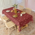 thumbnail image 5 of Red Christmas Deer Pattern Rectangle Tablecloth 60"x102",Waterproof Polyester Rectangle Table Cloth, Wipeable Spillproof Polyester Tablecloth for Dining, Camping, Indoor and Outdoor, 5 of 6