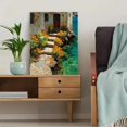 thumbnail image 5 of Capri Island Watercolor Floral Canvas Print, Mediterranean Italy Coastal Home Bedroom Wall Decor Art, 5 of 8