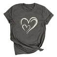 thumbnail image 5 of Neewe Women's T Shirts Short Sleeve Tees Heart Graphic Loose Summer Tops, 5 of 7