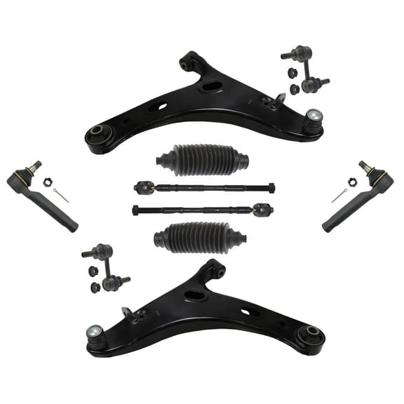 Front Lower Control Arms Ball Joints Tie Rod Links KIT for 14-18 Subaru Forester
