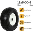 thumbnail image 2 of 1Autodepot 13x5-6 Flat Free Tire and Wheel, Set of 2, 2 of 6