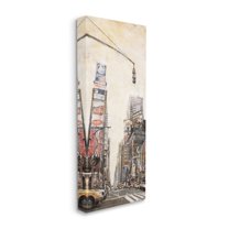 Matthew Daniels New York City Buildings Painting Canvas Wall 13" x 30" Painting Canvas Art Print, by Stupell Home Décor