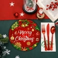 thumbnail image 4 of Yhmxh Christmas Tree Plates Cup Napkins, Cute Winter Christmas Round Tableware, Disposable Chrismas Paper Plates and Napkins Paper Cups for Xmas Party Supplies Favors Table Decor, Serves, 4 of 6
