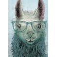 thumbnail image 2 of Cusson, Marie Elaine 18x24 White Modern Wood Framed Museum Art Print Titled - Colorful Llama panel I, 2 of 4