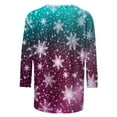 thumbnail image 4 of UPPADA Christmas T Shirts for Women 3/4 Sleeve Christmas Shirts Crewneck Christmas Tree Printed Tshirts Trendy Casual Loose Fit Blouses camiseta navidad mujer Mint Green,L, 4 of 5