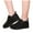 Black, variant on Women's Ankle Boots Furry Plush Platform Booties Winter Warm Fleece Lined Snow Boots Outdoor Non Slip Waterproof Walking Shoes Red Size 9