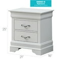 thumbnail image 2 of Glory Furniture Lorana 2 Drawer Nightstand in Pearl White, 2 of 7