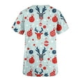 thumbnail image 3 of JINGWANGYHBD Womens Scrub Tops 2024 Christmas Nurse Uniform Stretchy Loose Shirts Soft Lightweight Top Trendy Casual Uniforms with Pockets, 3 of 5