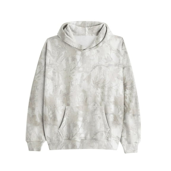 Brythos Hoodies,Relaxed Trendy Fit Graphic Hoodies,Bold Camouflage Style Hoodies for Women,White,S