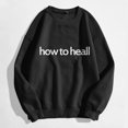 thumbnail image 2 of Vedolay Zip Hoodies for Women's Oversized Half Zip Pullover Long Sleeve Sweatshirt Quarter Zip Hoodie Sweater,Black L, 2 of 4