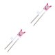 thumbnail image 3 of Ounissouiy palillos de metal patrón de dibujos animados multicolor firmeza adulto profesional comedor utensilio artesanía linda vajilla rosa Rosado 2piezas Ounissouiy CBP392822, 3 of 6